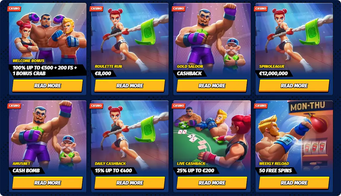 BigClash casino bonuses
